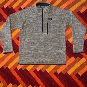 Gently Used Patagonia Sweater Fleece Jacket Quarter Zip Heatherd Brown/TanSize L